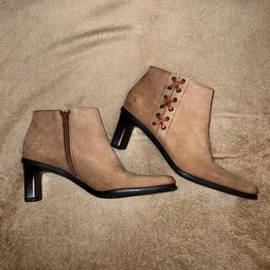 Tan Etienne Aigner Ankle Boots